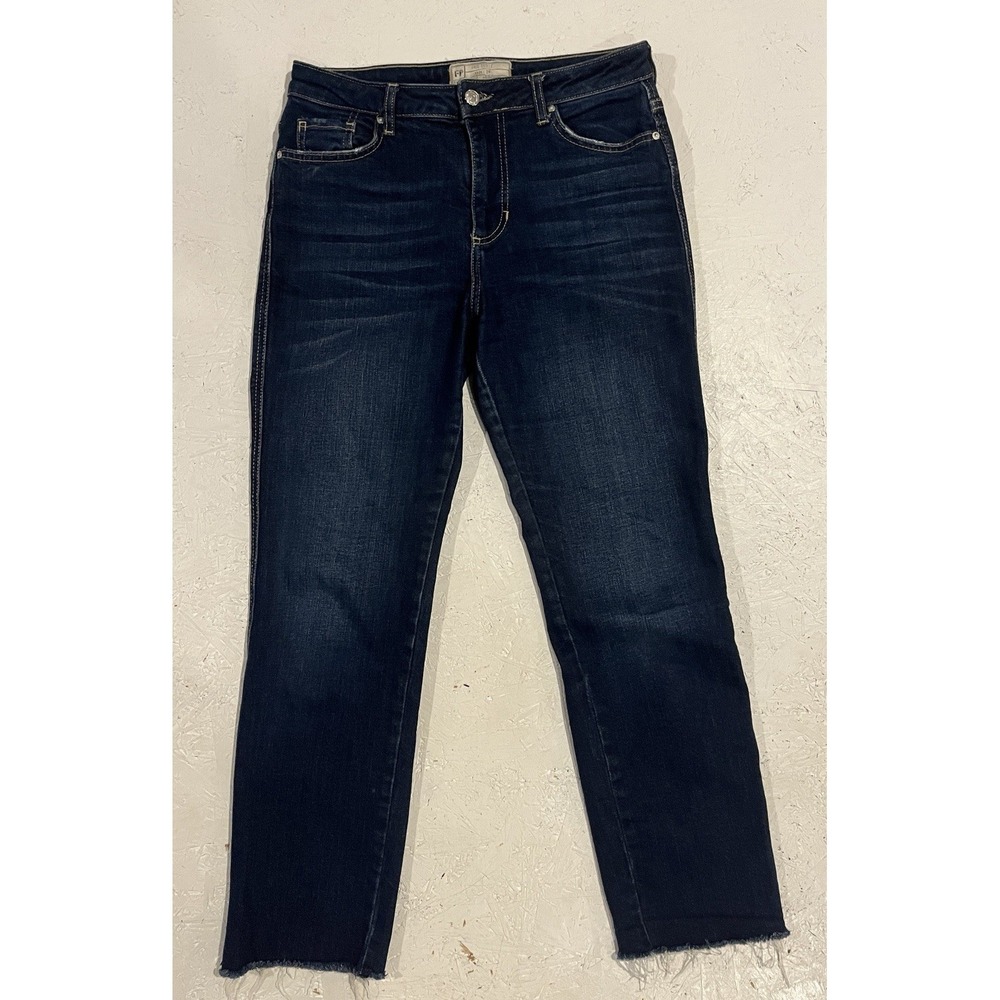 Free People Woman's Blue Jeans Cropped 61855-16515125 Raw Hem Size 26 Denim